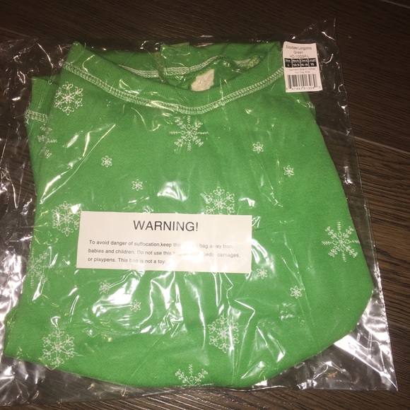 NEW Hip Doggie Green Snowflake Long Johns - Picture 4 of 5